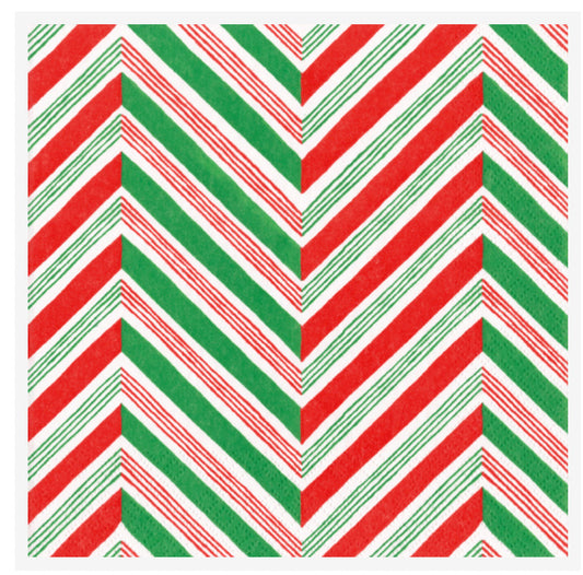 Candy Cane Stripes Cocktail Napkin