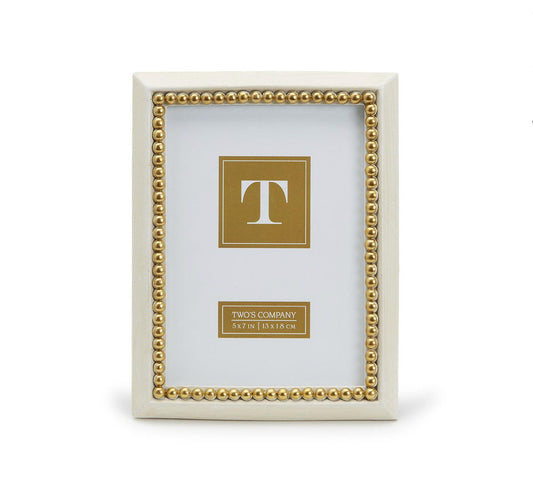 Gold Beaded 5 x 7 Photo Frame