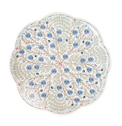 Villa Seville Chambray Scalloped Salad Plate