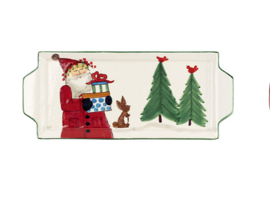 Old St. Nick Handled Rectangular Platter
