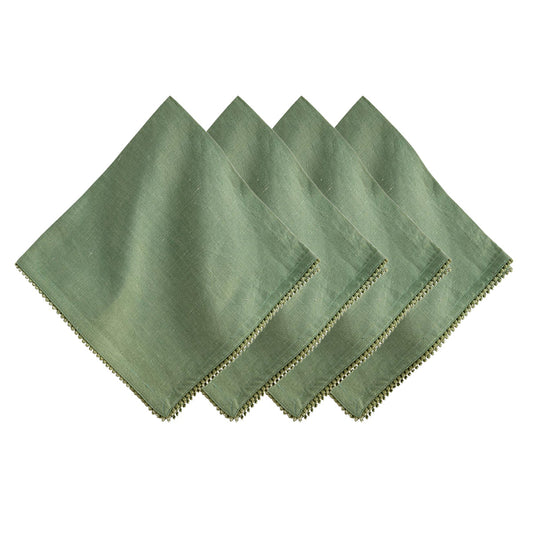 Berry Trim Napkin- Watercress (Set of 4)