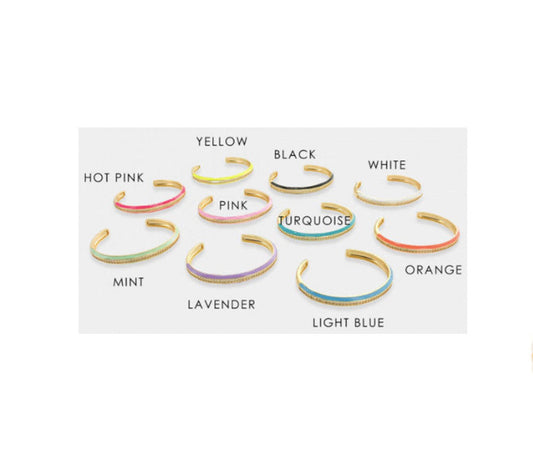 Plank Enamel Bracelet-White