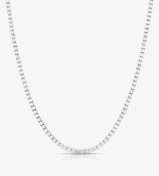 14kt WG - 10ct LGD Tennis Necklace