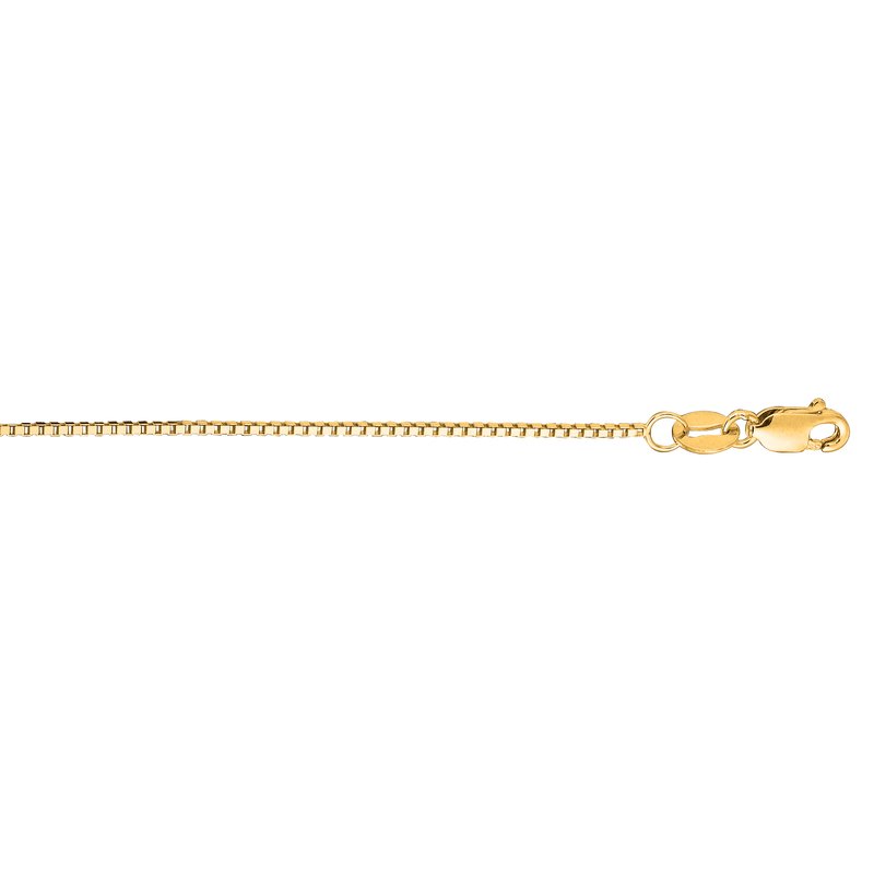 14K YG 13" .75mm Classic Box Chain with Lobster Clasp