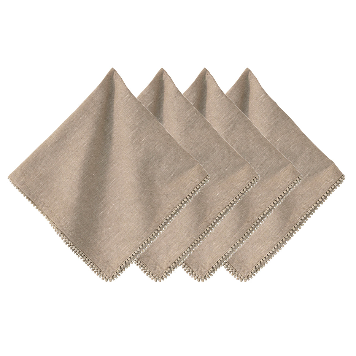 Berry Trim Napkin- Flax (Set of 4)