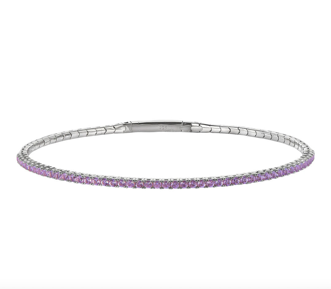June Birthstone Flex Bracelet-Silver