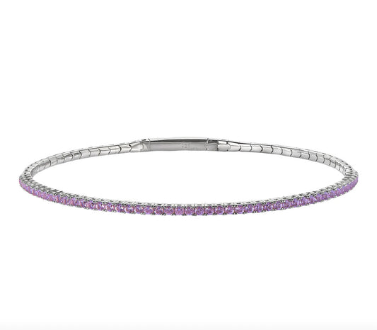 June Birthstone Flex Bracelet-Silver