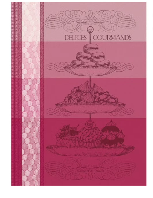 Delices Gourmands Rose Jacquard Kitchen Towel