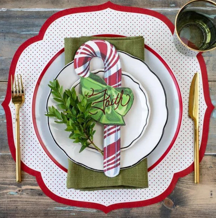Candy Cane Table Accent - Pack of 12
