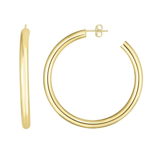 14ky Hoop Earring with Push Back
