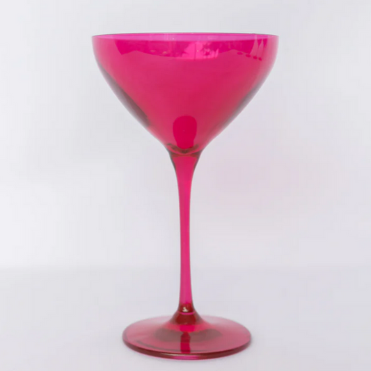 Estelle Martini Glass-Fucshia