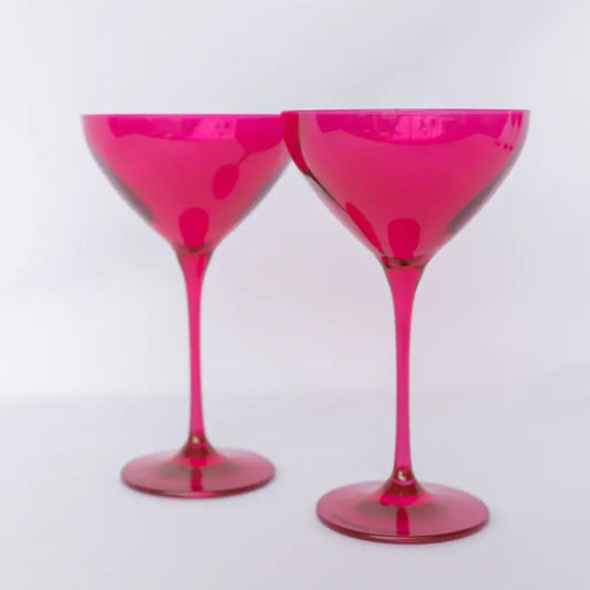 Estelle Martini Glass-Fucshia