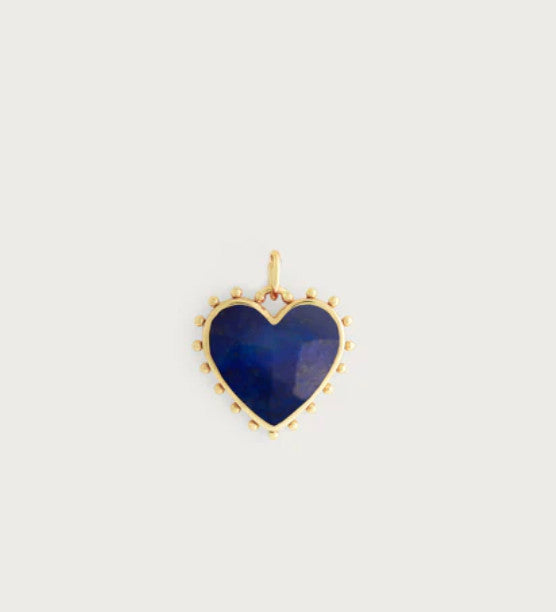 Heart with Stone Charm - Lapis