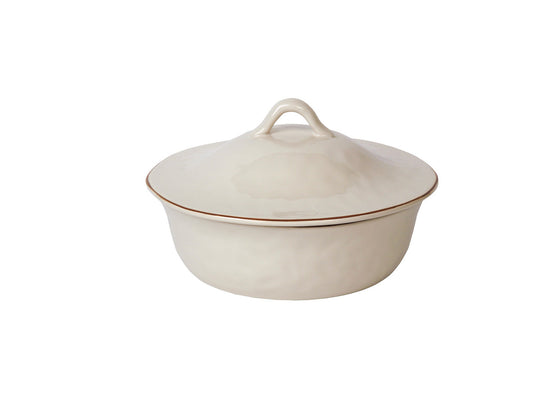 Cantaria Ivory Round Covered Casserole Dish