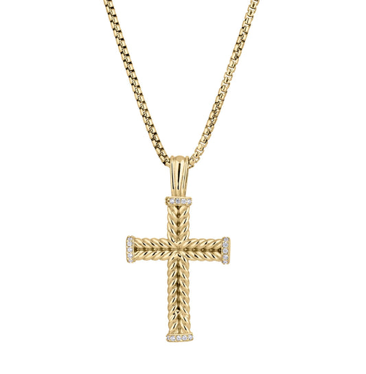Braided Cross with Simulated Diamond Ends