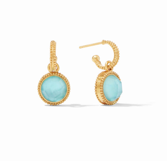 Fluer-de-Lis Hoop & Charm Iridescent Clear