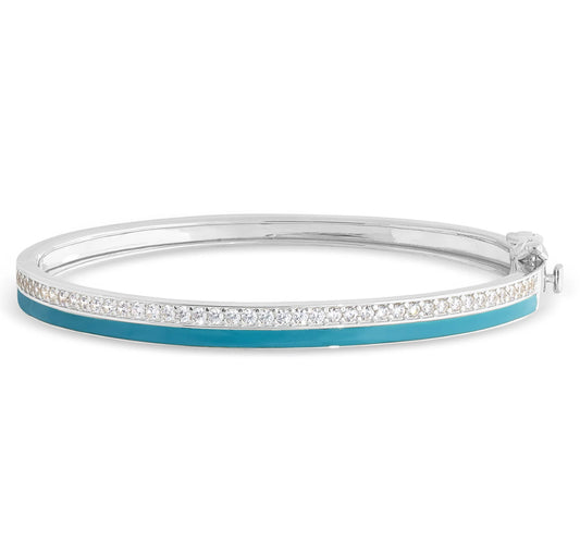 Turquoise Enamel Bangle Bracelet