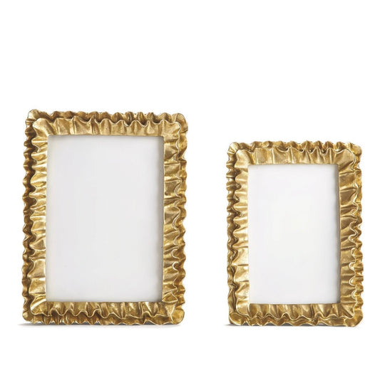 Gold Ruffles Photo Frame 5x7