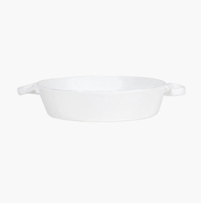 Lastra White Handled Round Baker