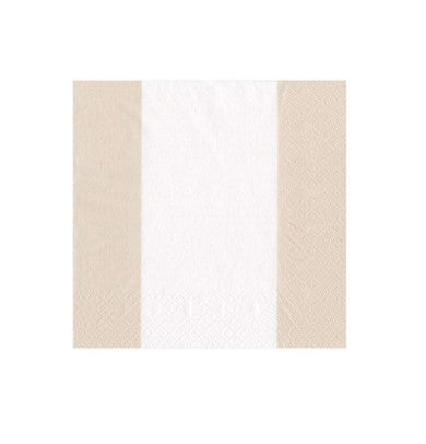 Bandol Stripe Natural Paper Cocktail Napkin