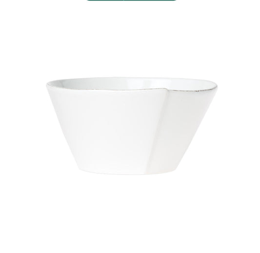 Lastra White Medium Stacking Serving Bowl