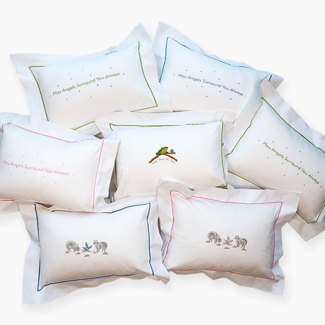 Green - May Angels Surround You Always Pillow