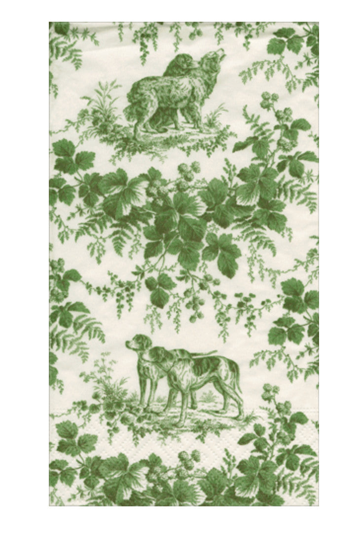 Hunting Toile Evergreen Guest Towel