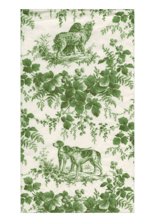 Hunting Toile Evergreen Guest Towel