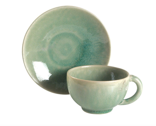 Tourron Jade Cup and Saucer