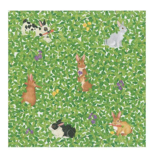 Bunnies and Boxwood Cocktail Napkins
