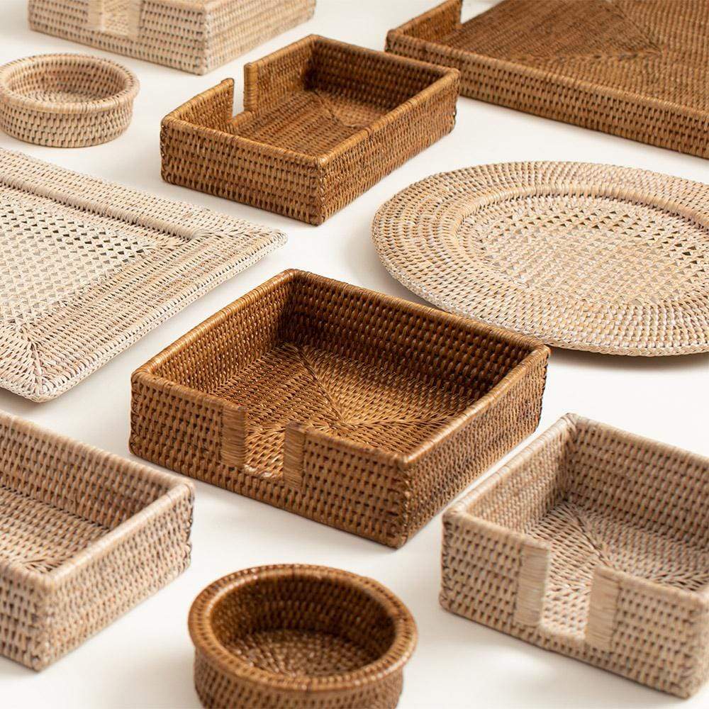 Rattan Guest Towel Napkin Holder