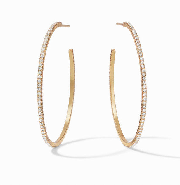 Windsor Hoop Gold Crystal-Large