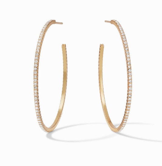 Windsor Hoop Gold Crystal-Large