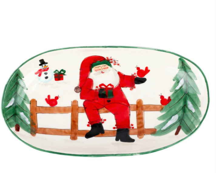Old St. Nick Shallow Oval Bowl
