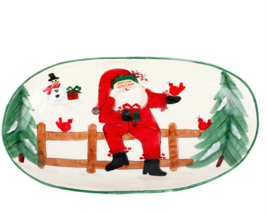 Old St. Nick Shallow Oval Bowl