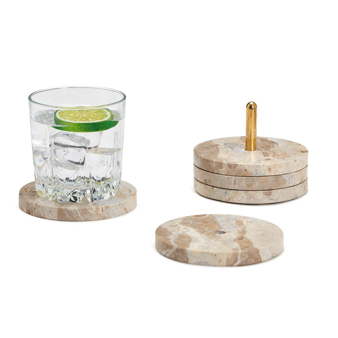 S4 Marble Coasters on Holder
