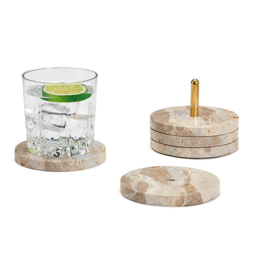 S4 Marble Coasters on Holder