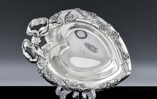 Silverplate Heart Shaped Dish