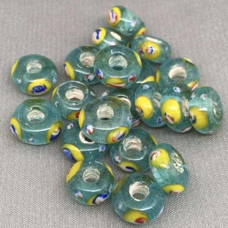 Aqua African Glass Beads