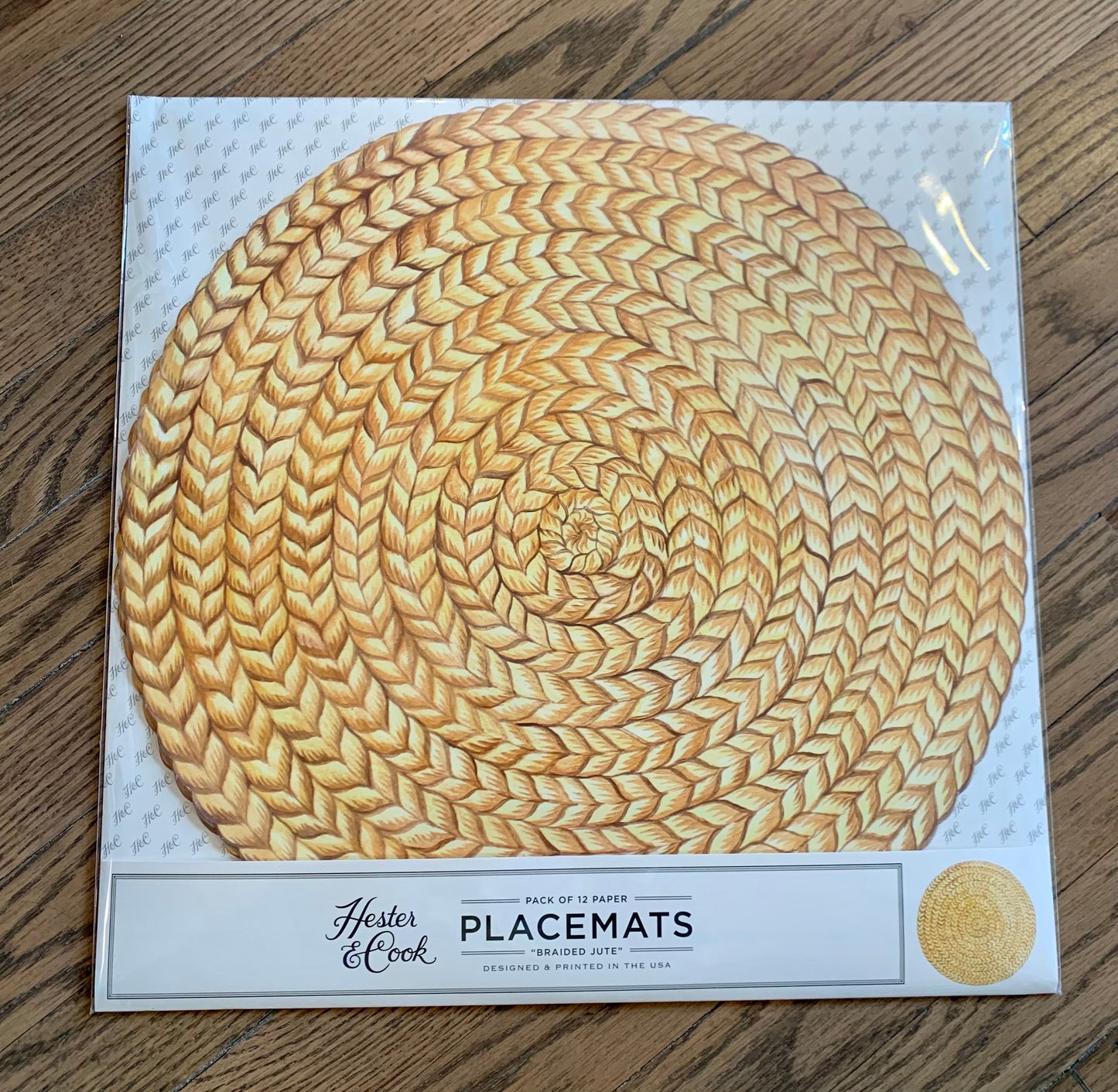 Die Cut Braided Jute Placemat-Set of 12