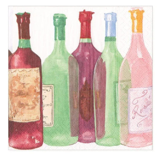 Wine Bottles Cocktail Napkin