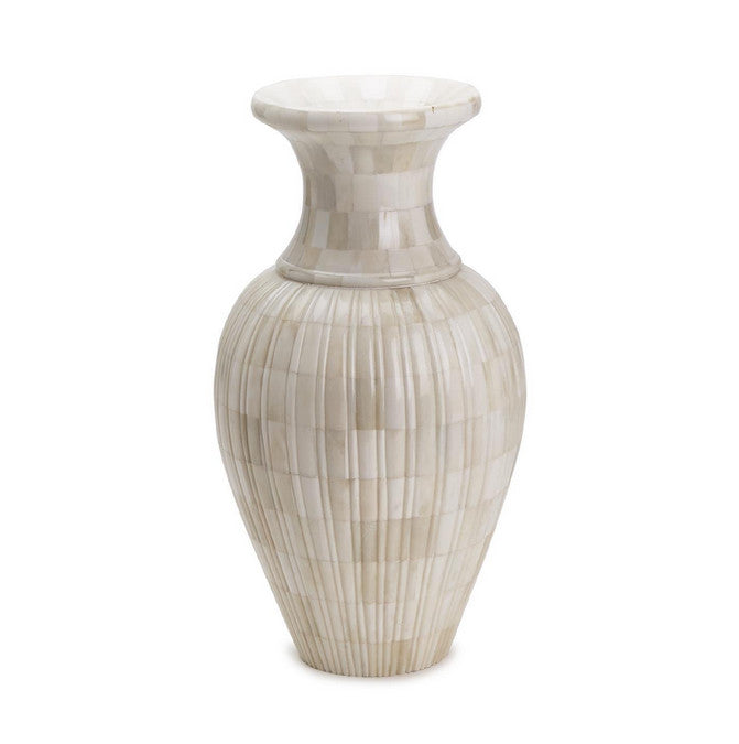 13 3/4" Mosaic Bone Vase