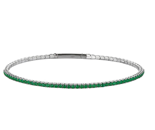 May Birthstone Flex Bracelet-Silver