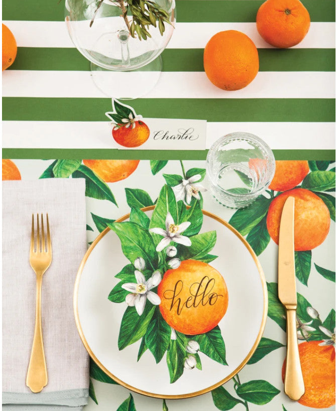 Dark Green Stripe Table Runner