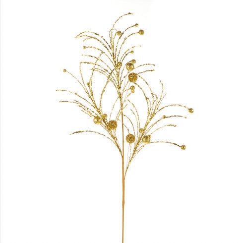 42" Gold Glittered Ball Spray