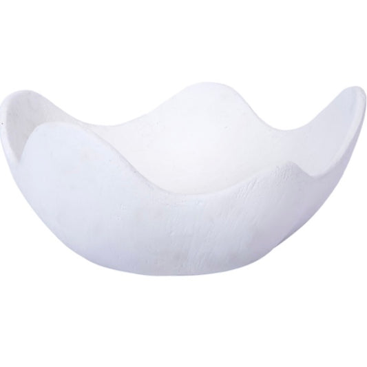White Gesso Holland Decorative Bowl