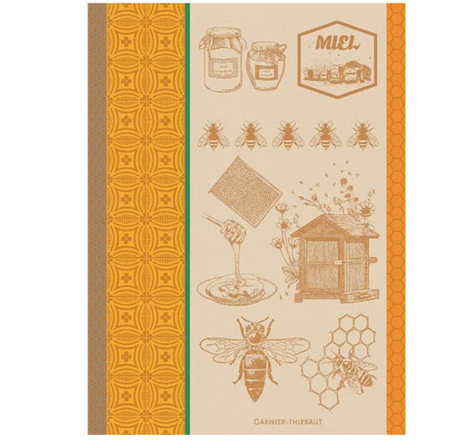 Miel Et Abeilles Ocre Kitchen Towel