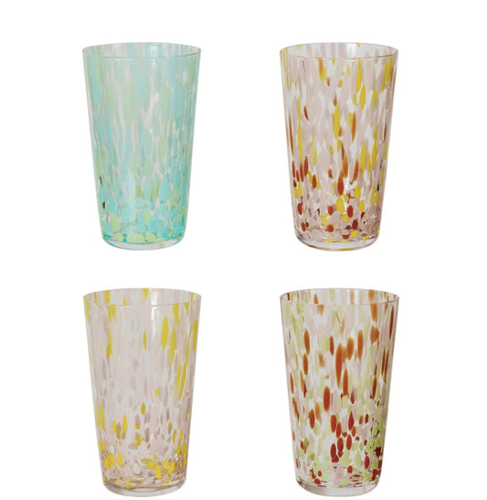 14 oz. Blown Confetti Drinking Glass