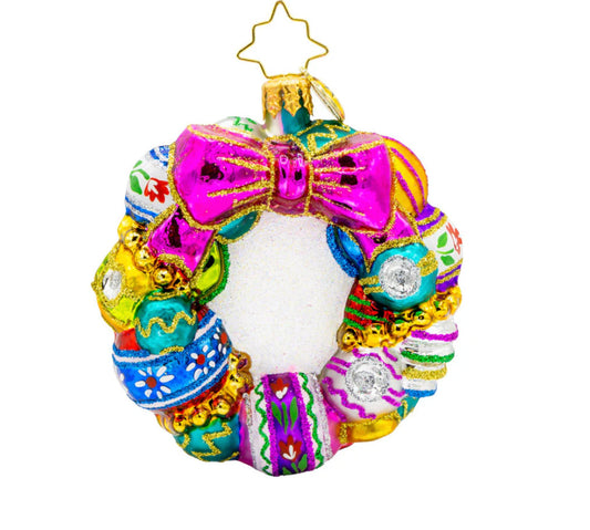 Vintage Holiday Wreath Gem