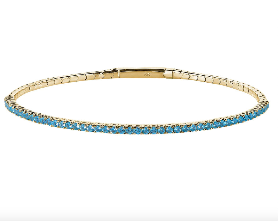 March Birthstone Flex Bracelet-Gold